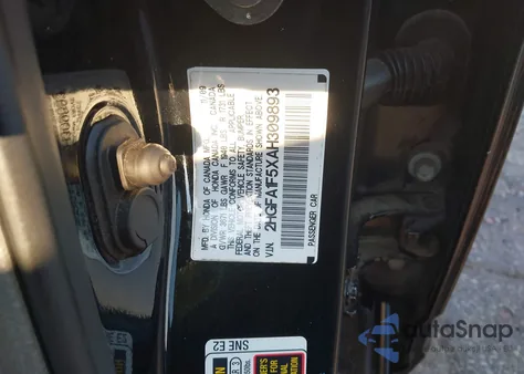 2010 Honda Civic Lx z USA, uszkodzony, nr VIN 2HGFA1F5XAH309893